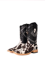 Prescott Brazil Cowhide Square Toe Cowboy Boot Size 7 Box ZM7