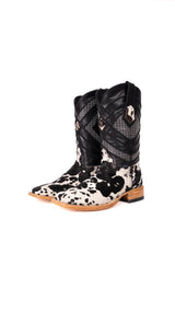 Prescott Brazil Cowhide Square Toe Cowboy Boot Size 7 Box ZM8