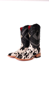 Prescott Brazil Cowhide Square Toe Cowboy Boot Size 7 Box ZM9