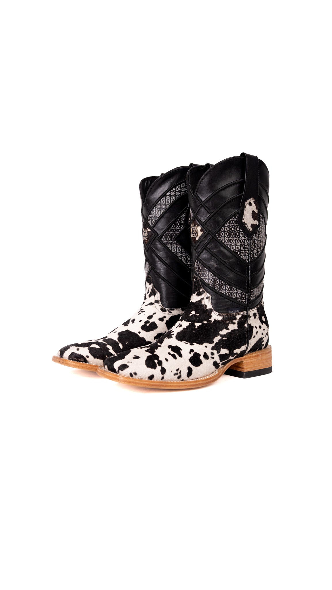 Prescott Brazil Cowhide Square Toe Cowboy Boot Size 7.5 Box ZM10