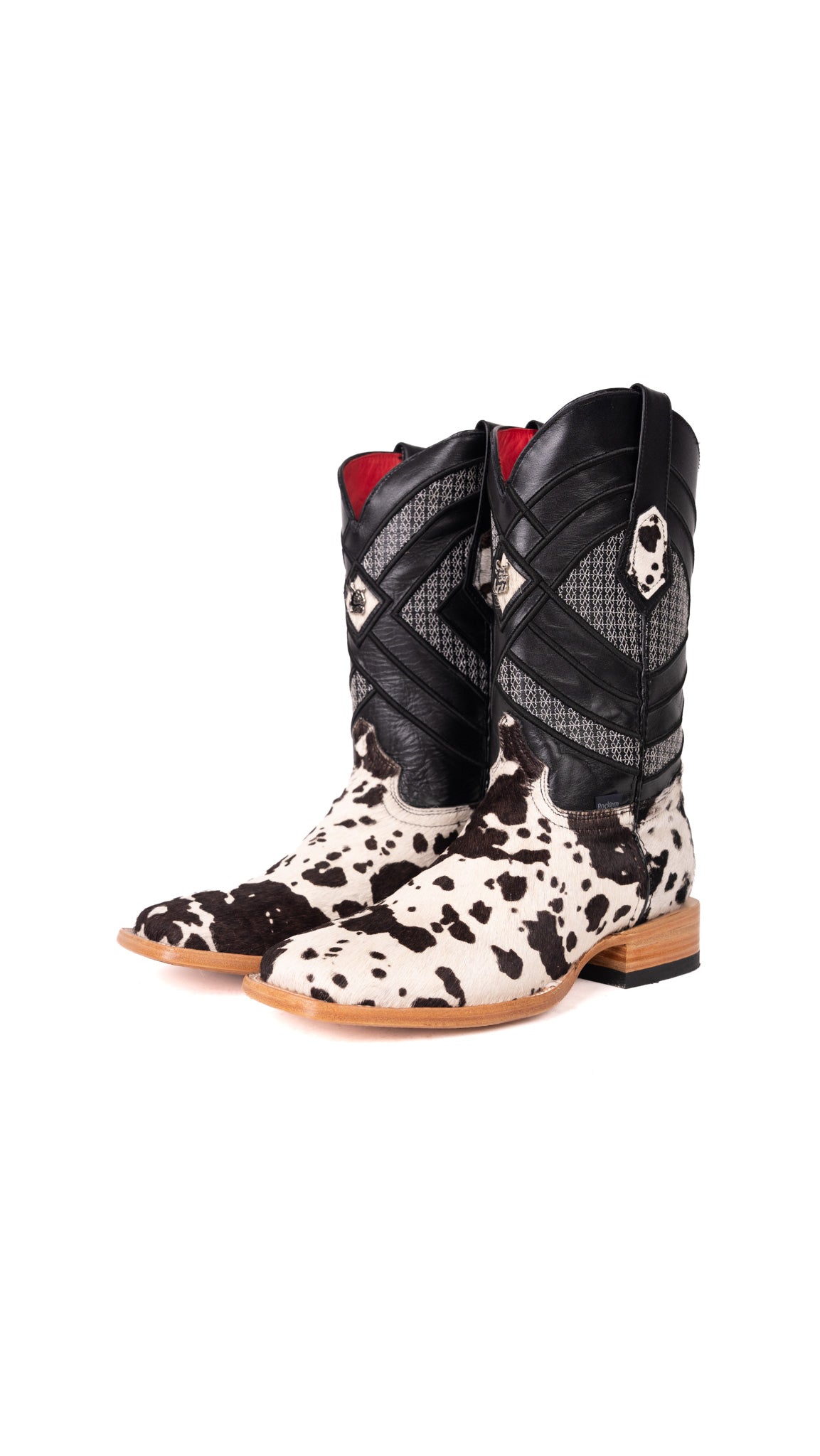 Prescott Brazil Cowhide Square Toe Cowboy Boot Size 8.5 Box ZM15