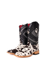 Prescott Brazil Cowhide Square Toe Cowboy Boot Size 8.5 Box ZM15