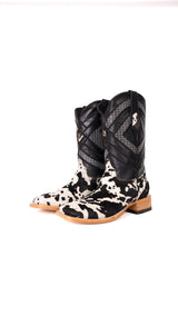 Prescott Brazil Cowhide Square Toe Cowboy Boot Size 9 Box ZM17