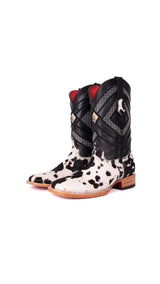 Prescott Brazil Cowhide Square Toe Cowboy Boot Size 9 Box ZM19