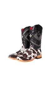 Prescott Brazil Cowhide Square Toe Cowboy Boot Size 9.5 Box ZM21