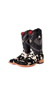 Prescott Brazil Cowhide Square Toe Cowboy Boot Size 9.5 Box ZM22