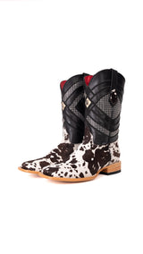 Prescott Brazil Cowhide Square Toe Cowboy Boot Size 10 Box ZM24