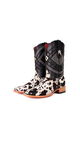 Prescott Brazil Cowhide Square Toe Cowboy Boot Size 10.5 Box ZM26