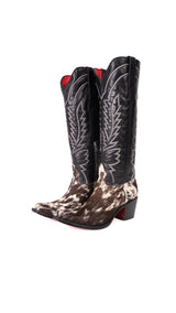 Bianca Tall Red Bottom Cowhide Snip Toe Cowgirl Boot Size 8 Box AU5