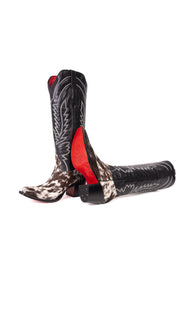 Bianca Tall Red Bottom Cowhide Snip Toe Cowgirl Boot Size 8 Box AU5