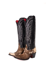 Bianca Tall Red Bottom Cowhide Snip Toe Cowgirl Boot Size 8 Box AU6