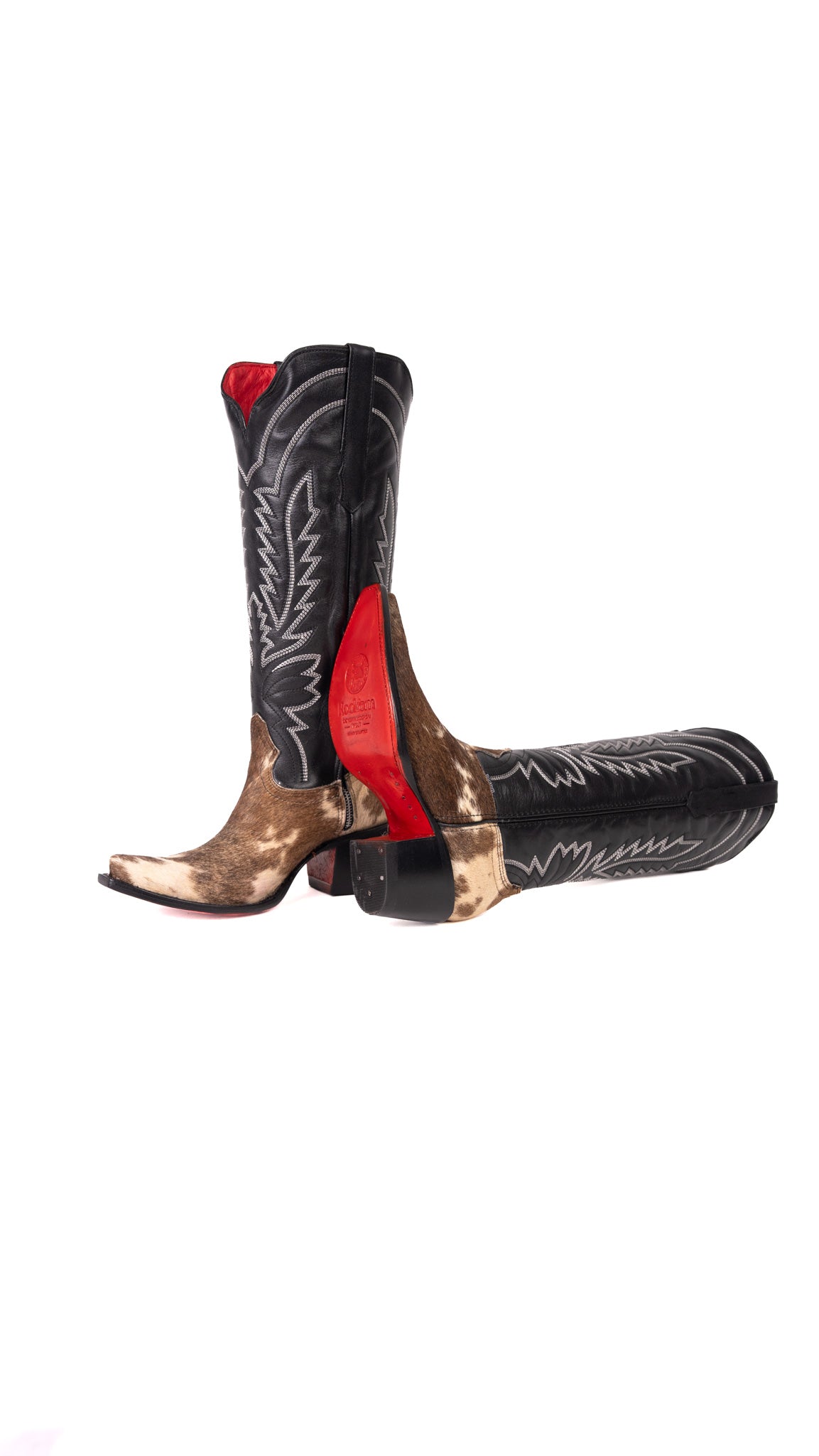 Bianca Tall Red Bottom Cowhide Snip Toe Cowgirl Boot Size 8 Box AU6