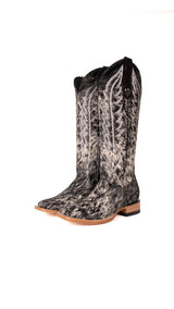 Charlotte Tall Cowhide Square Toe Cowgirl Boot Size 7 Box AU8