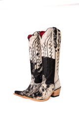 Charlotte Tall Cowhide Snip Toe Cowgirl Boot Size 8 Box AU11