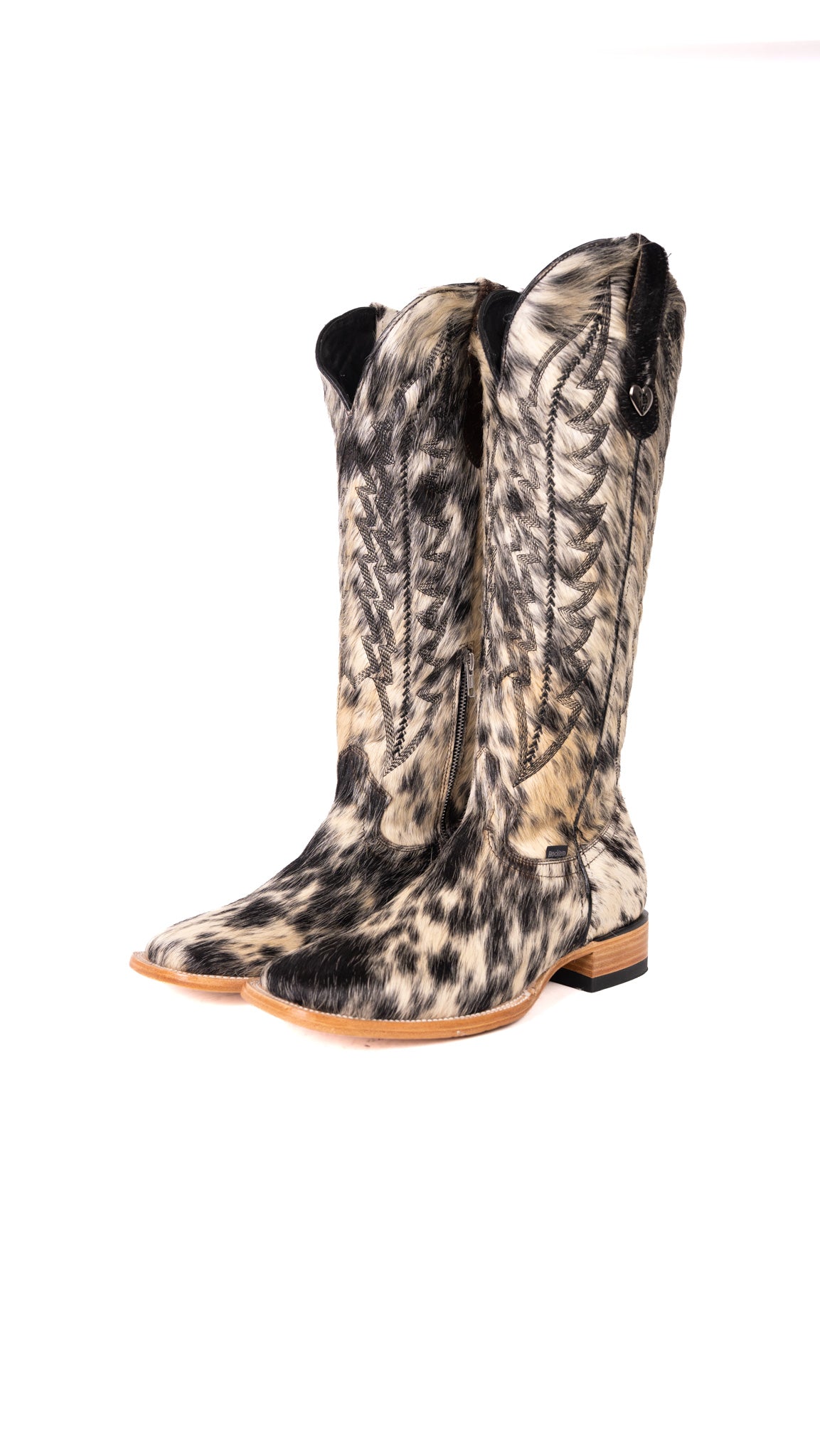 Charlotte Tall Cowhide Square Toe Cowgirl Boot Size 9.5 Box AU14