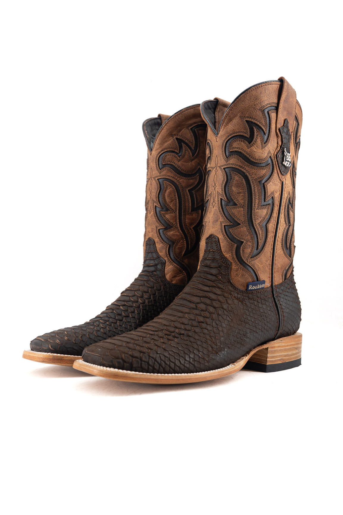 Bruce Matte Python Square Toe Cowboy Boot