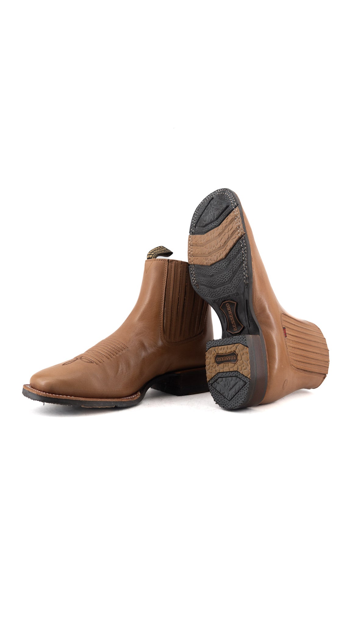 Bessero Rubber Men's Square Toe Ankle Boot