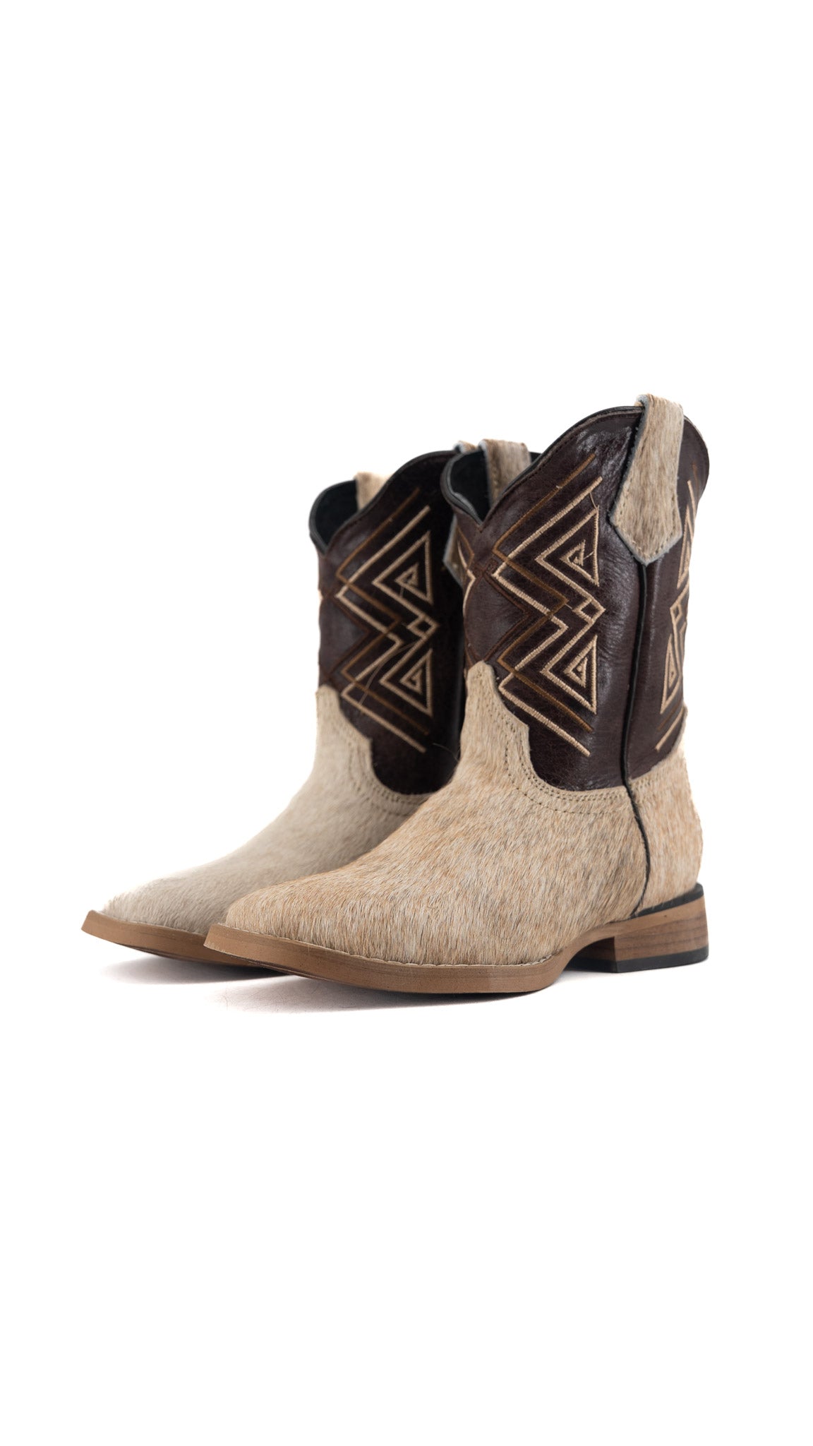 Riley Cowhide Square Toe Kids Boot Size 13 Box AK5