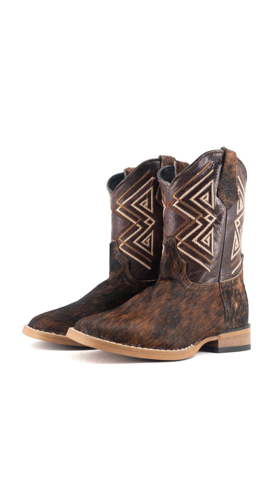 Riley Cowhide Square Toe Kids Boot Size 12 Box AK10