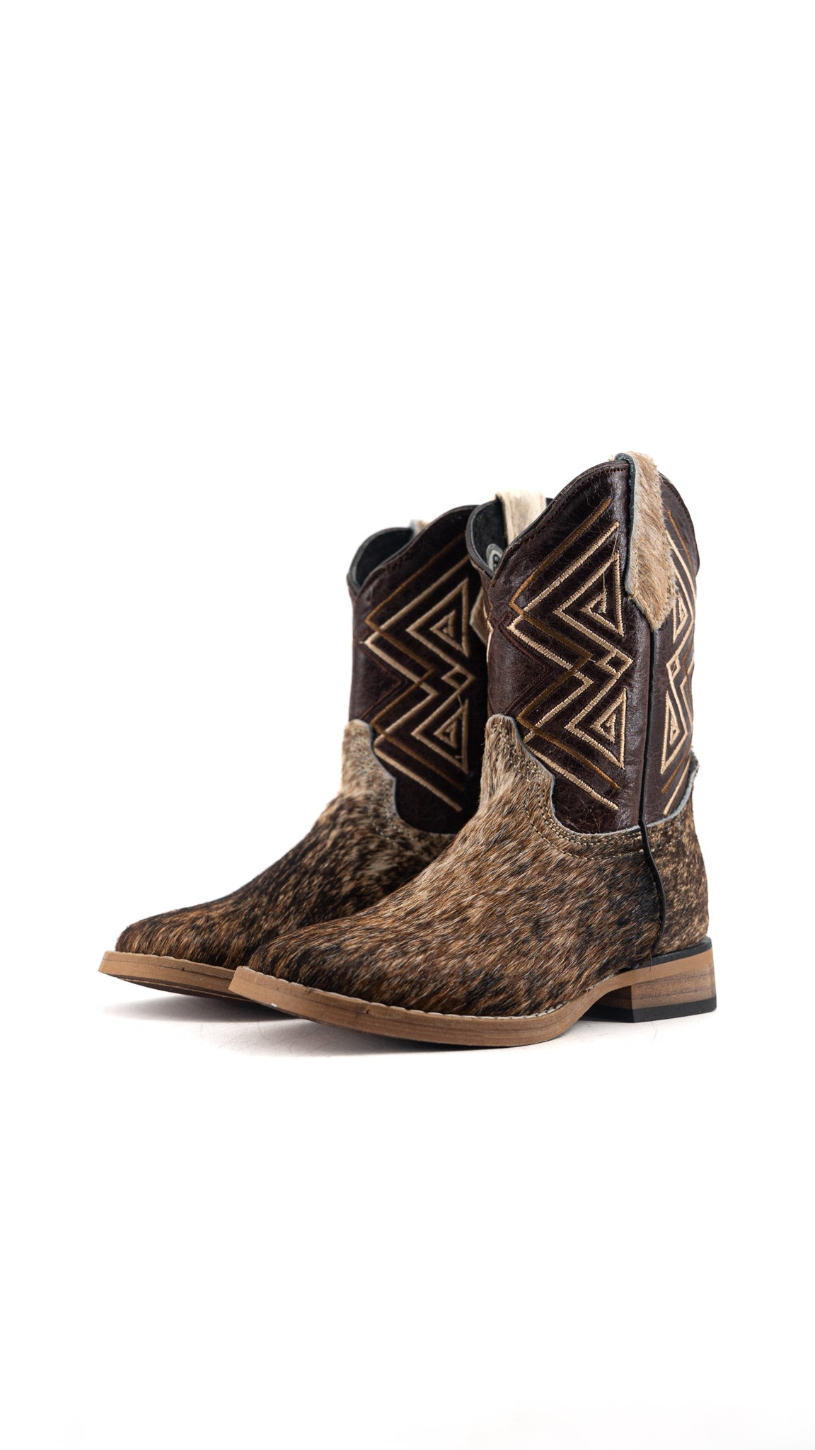 Riley Cowhide Square Toe Kids Boot Size 11 Box AK14