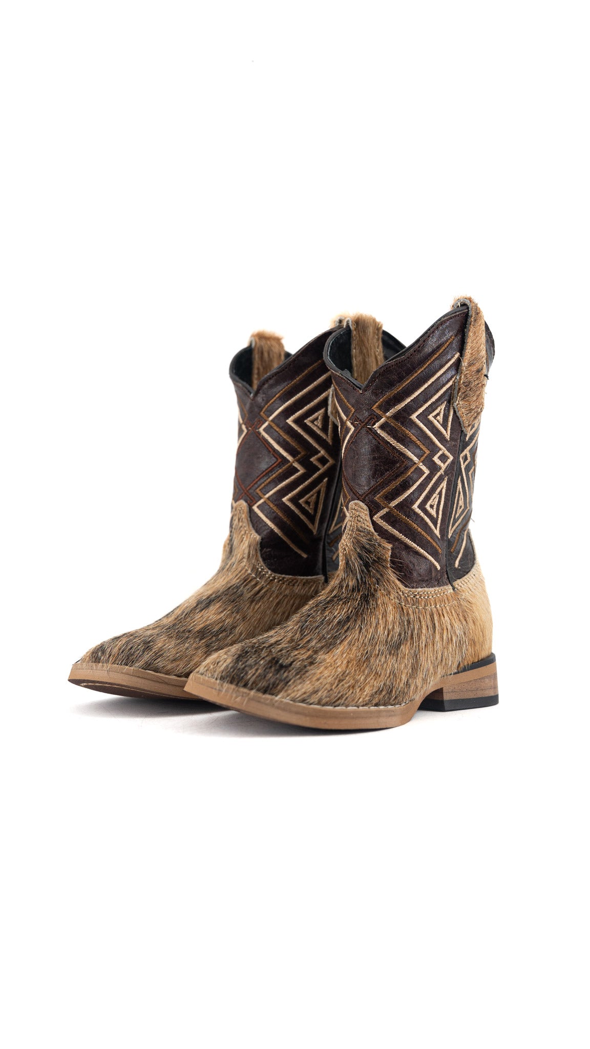 Riley Cowhide Square Toe Kids Boot Size 11 Box AK15
