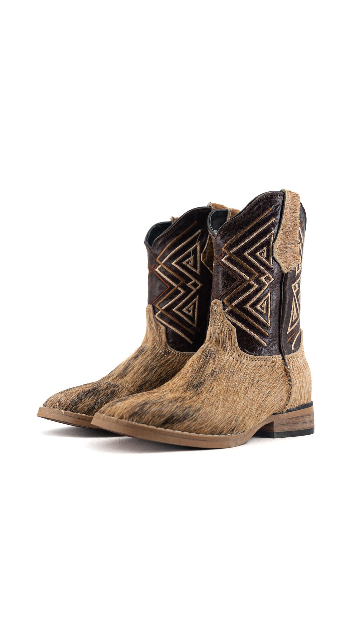 Riley Cowhide Square Toe Kids Boot Size 11 Box AK18