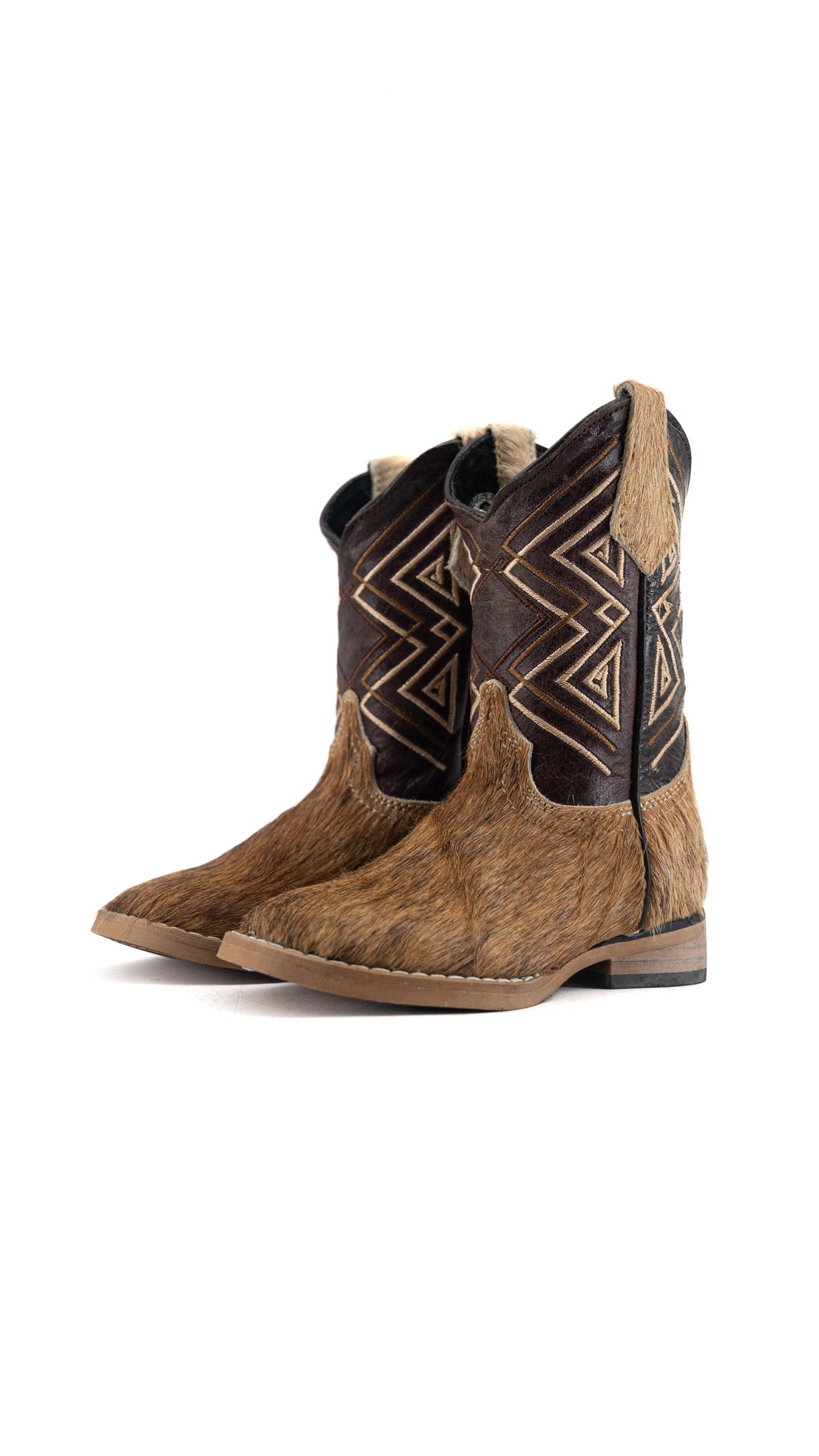 Riley Cowhide Square Toe Kids Boot Size 9 Box AK22