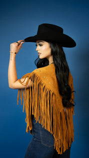 Saddle Studded Fringe Vest