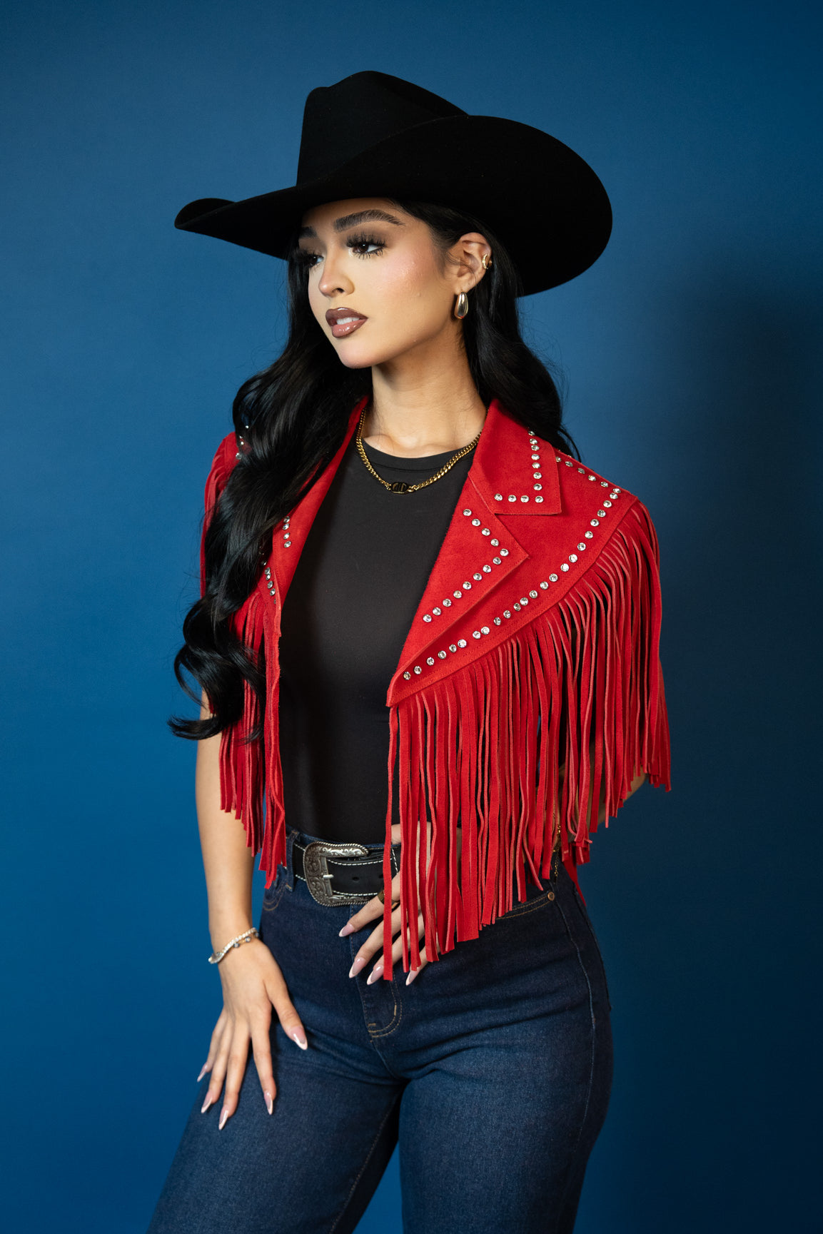 Dolly Fringe Rhinestone Vest