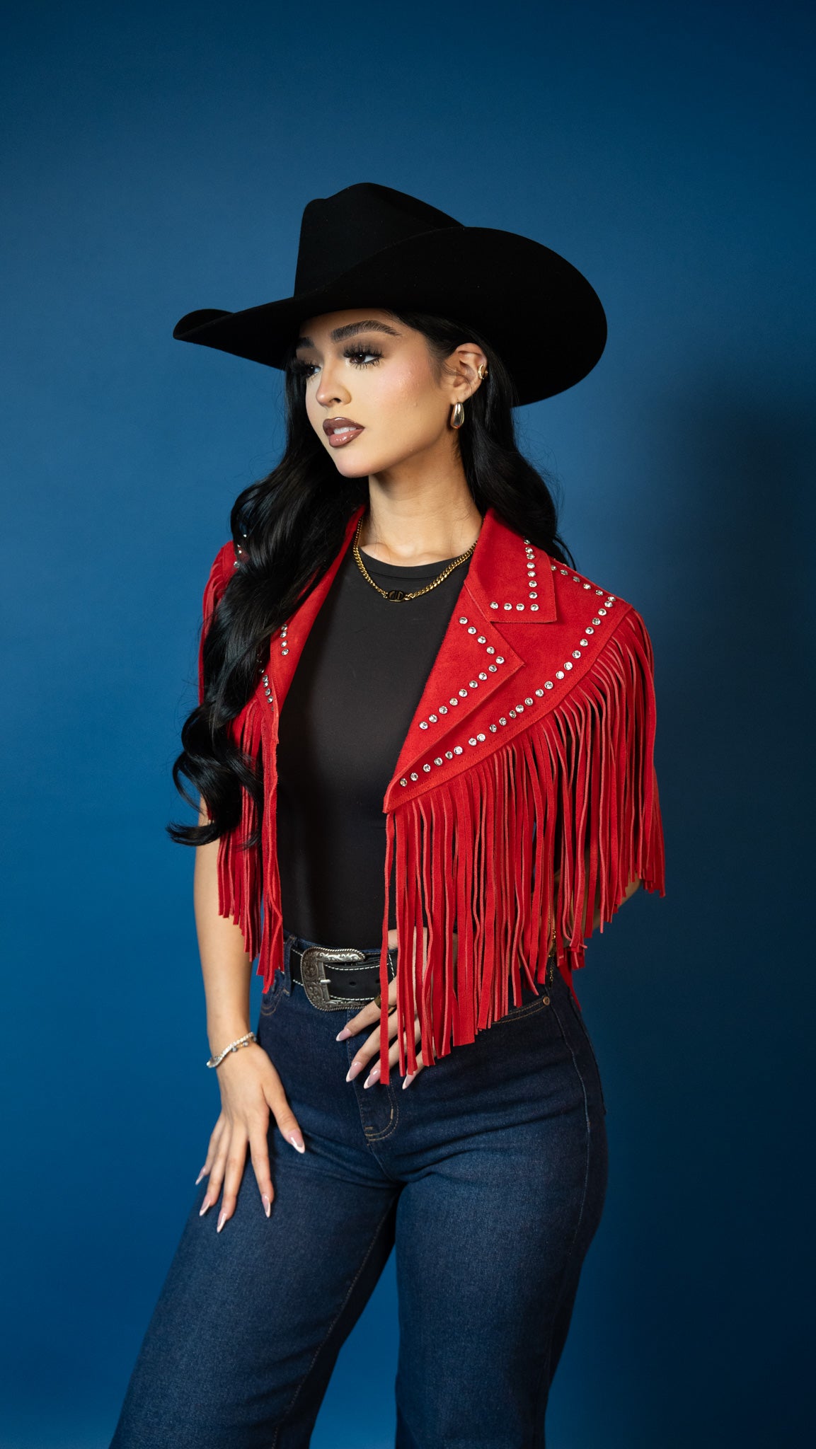 Dolly Fringe Rhinestone Vest