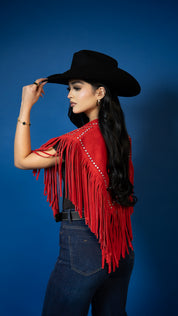 Dolly Fringe Rhinestone Vest