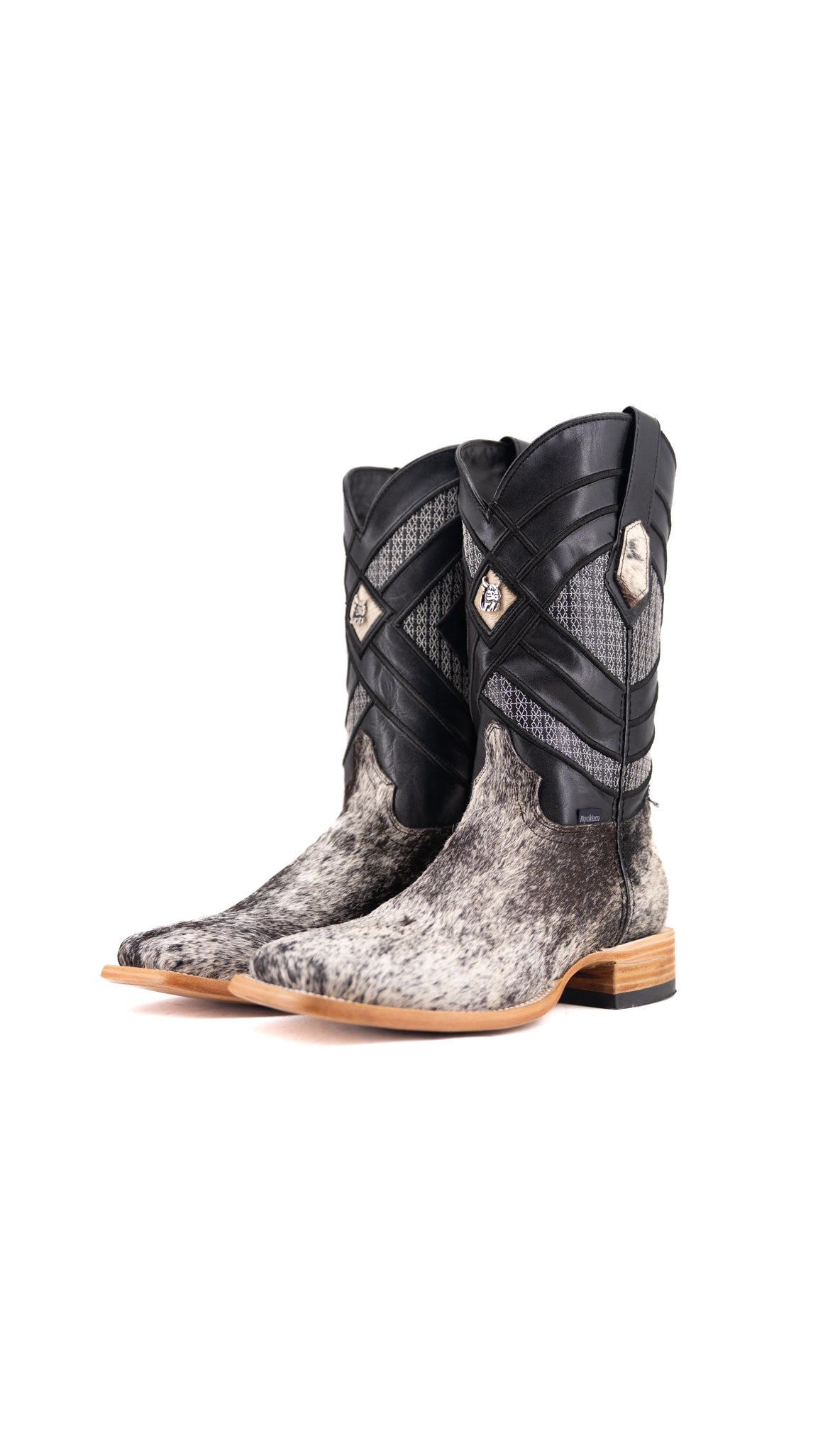 Prescott Cowhide Square Toe Cowboy Boot Size 8 Box VM1