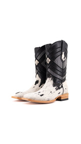 Prescott Cowhide Square Toe Cowboy Boot Size 8 Box VM2