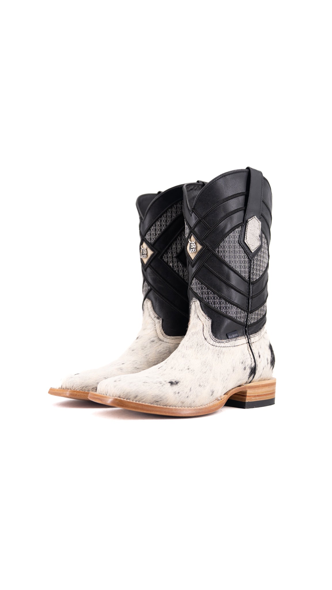 Prescott Cowhide Square Toe Cowboy Boot Size 8 Box VM3