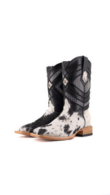 Prescott Cowhide Square Toe Cowboy Boot Size 8.5 Box VM4