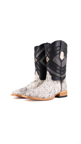 Prescott Cowhide Square Toe Cowboy Boot Size 8.5 Box VM5