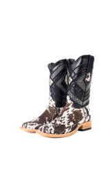 Prescott Cowhide Square Toe Cowboy Boot Size 6.5 Box AR3