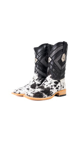 Prescott Cowhide Square Toe Cowboy Boot Size 6.5 Box AR4