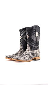 Prescott Cowhide Square Toe Cowboy Boot Size 10.5 Box VM12