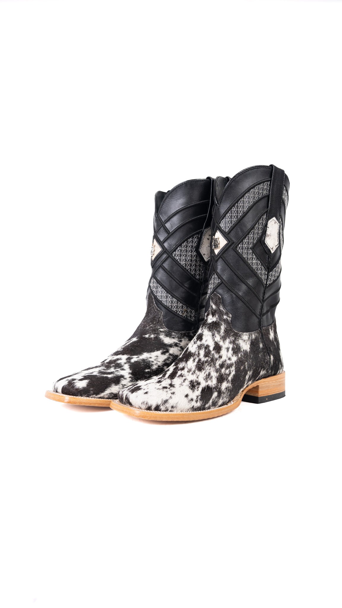 Prescott Cowhide Square Toe Cowboy Boot Size 7 Box AR5