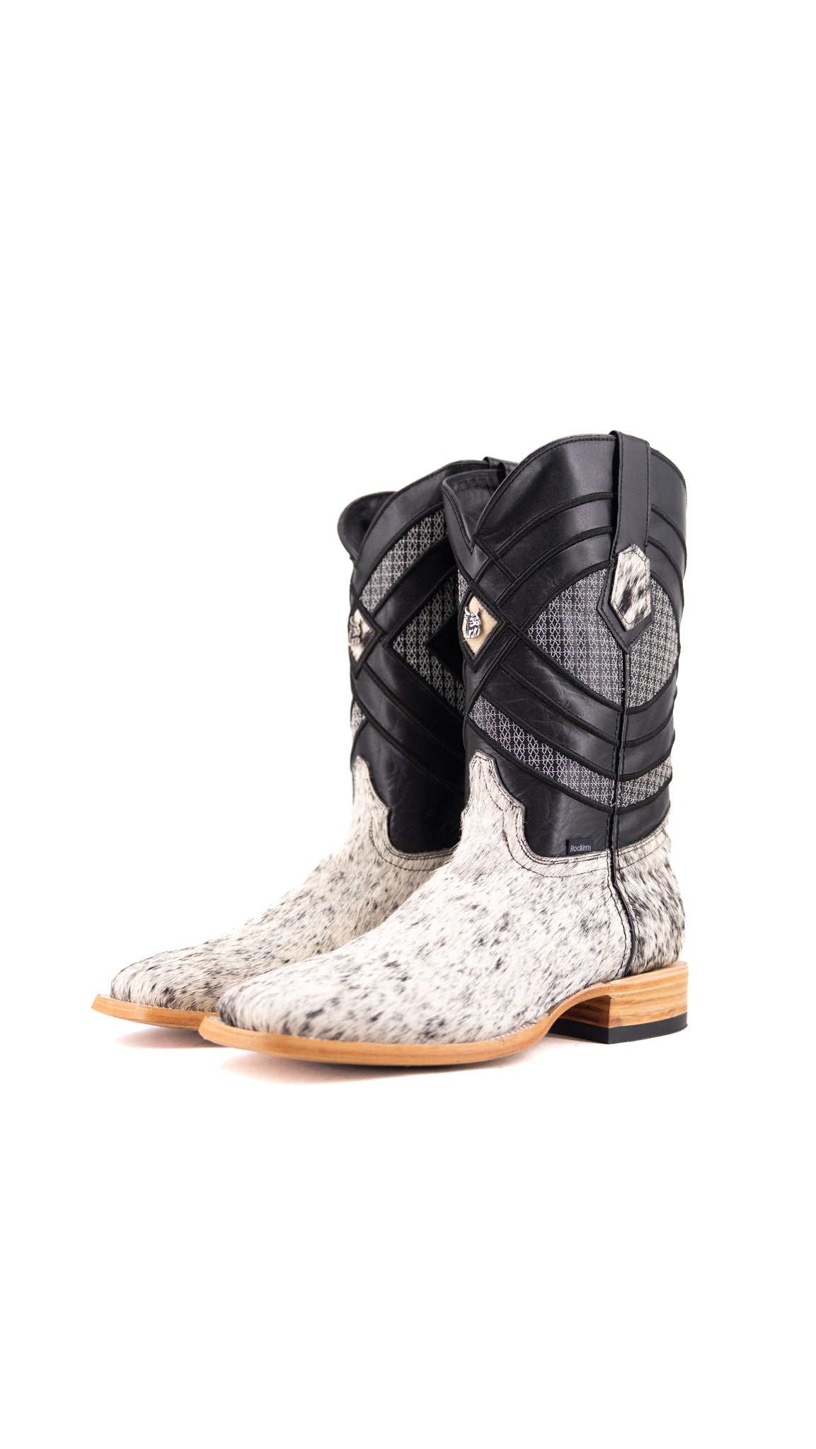 Prescott Cowhide Square Toe Cowboy Boot Size 10.5 Box VM13