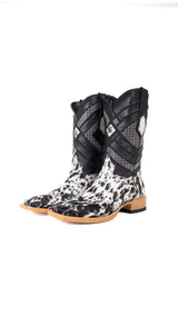 Prescott Cowhide Square Toe Cowboy Boot Size 7 Box AR6