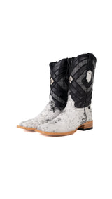 Prescott Cowhide Square Toe Cowboy Boot Size 7 Box AR7