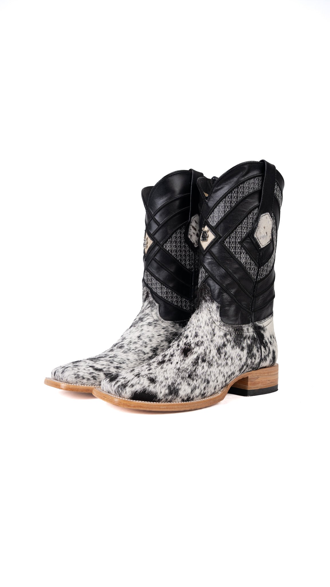 Prescott Cowhide Square Toe Cowboy Boot Size 7.5 Box AR8