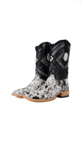 Prescott Cowhide Square Toe Cowboy Boot Size 7.5 Box AR8