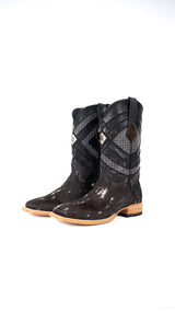 Prescott Cowhide Square Toe Cowboy Boot Size 8 Box AR10