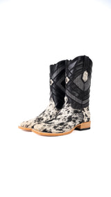 Prescott Cowhide Square Toe Cowboy Boot Size 8 Box AR11