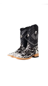 Prescott Cowhide Square Toe Cowboy Boot Size 8 Box AR12