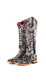 Charlotte Tall Cowhide Square Toe Cowgirl Boot Size 6 Box TW12