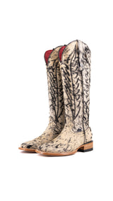 Charlotte Tall Cowhide Square Toe Cowgirl Boot Size 7 Box TW17